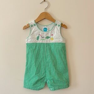 CUSTOM MADE VGUC Masters Golf Embroidered Gingham Jon Jon